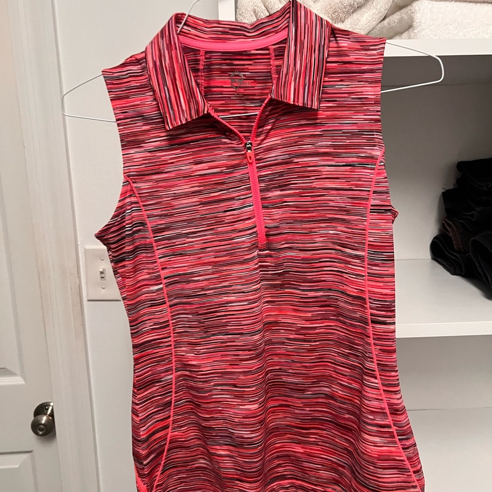 EP Pro Pink and Black Striped Tank Top